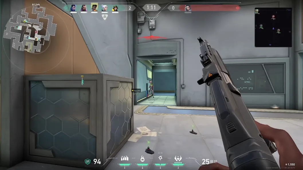 Valorant skeleton ESP and radar hack on Fracture A Link with Haunt 21m tag